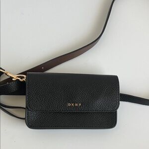 DKNY Black Textured Crossbody Bag